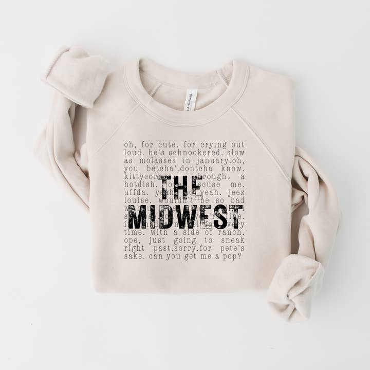 Autumn Rose Co. - Wholesale Graphic Sweatshirt - Women's - Midwest Sayings Crew, Sayings of the Midwest Women Crew