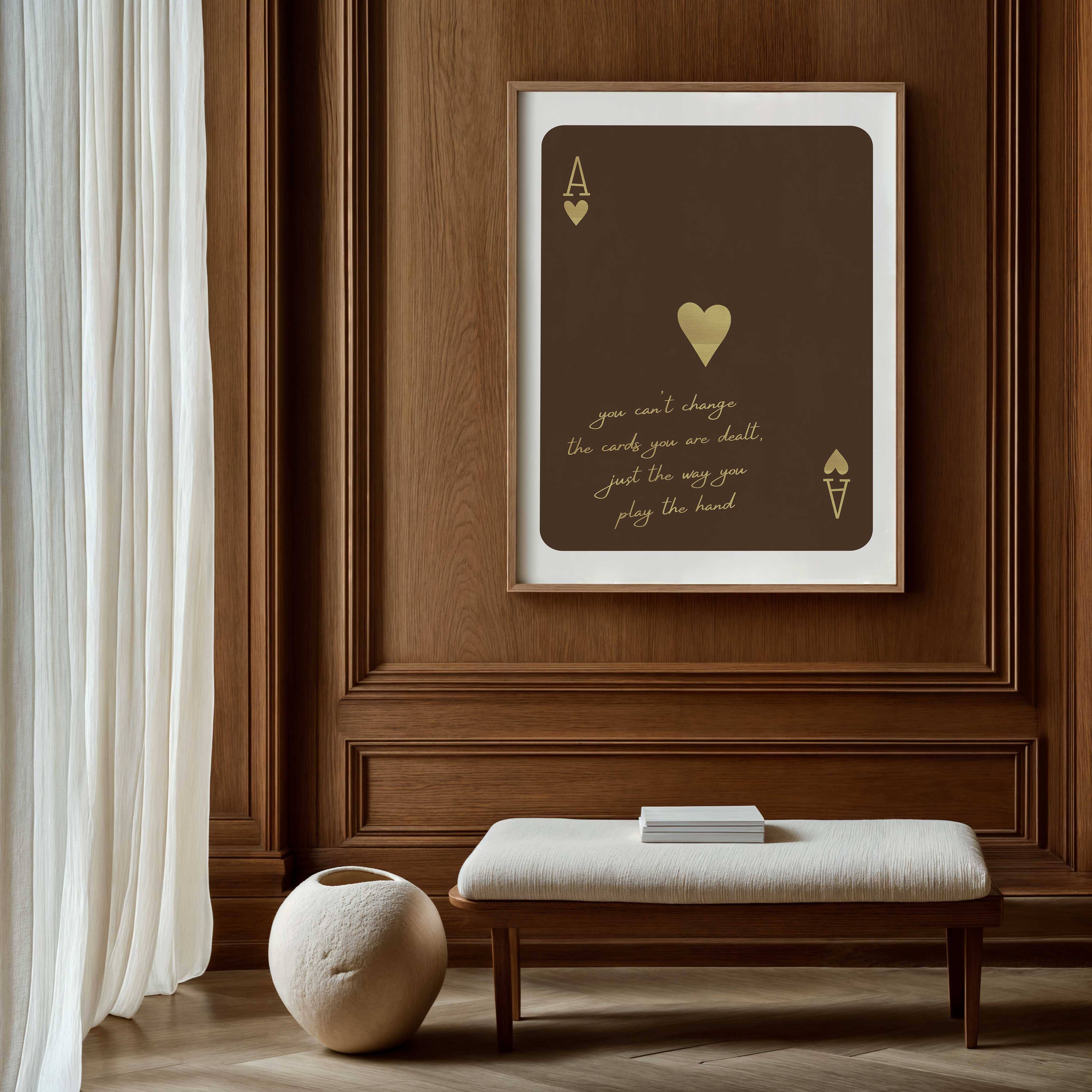 D'LUXE PRINTS - Wholesale Poster - The Cards You Are Dealt Print Brown/Gold11
