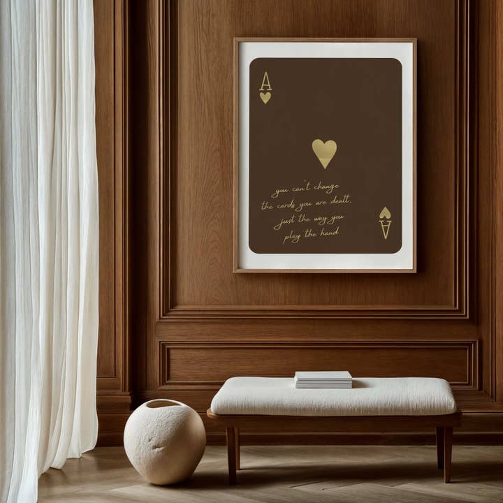 D'LUXE PRINTS - Wholesale Poster - The Cards You Are Dealt Print Brown/Gold11