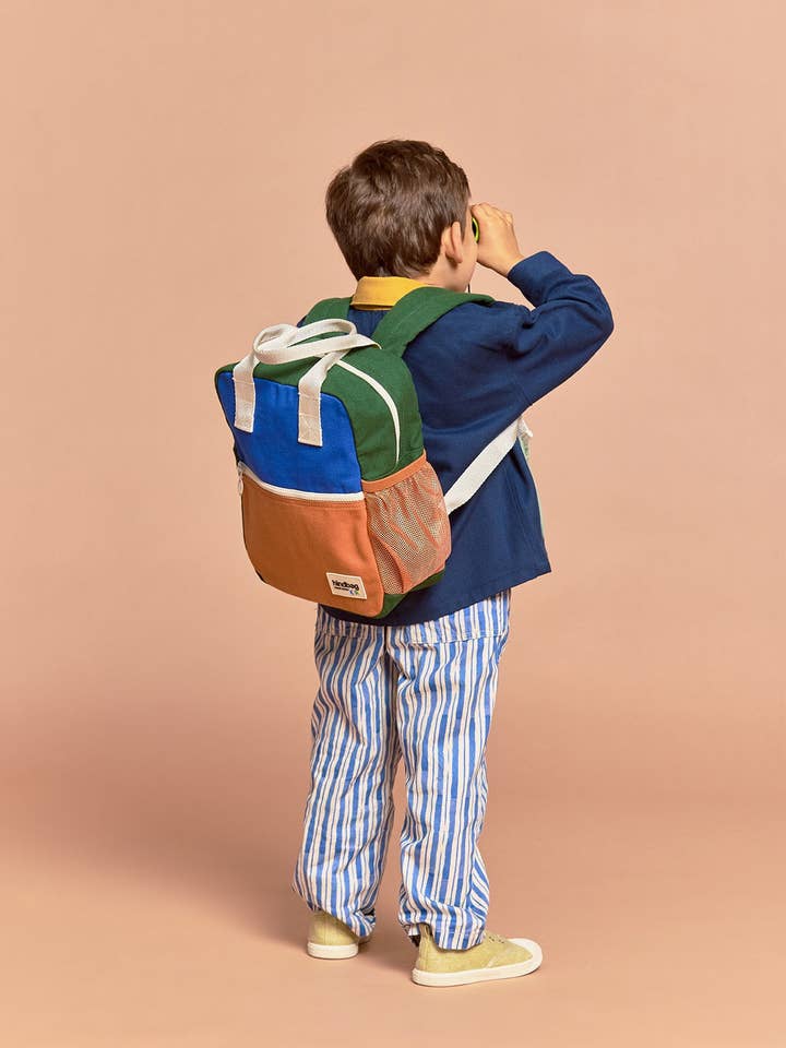 Arthur Tricolor Electric Blue Backpack for wholesale by Hindbag