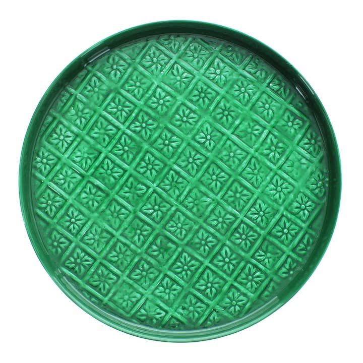 Bandeja redonda de esmalte para baratijas (30 cm) - Verde oscuro para venta al por mayor de Rex B2B - Europe