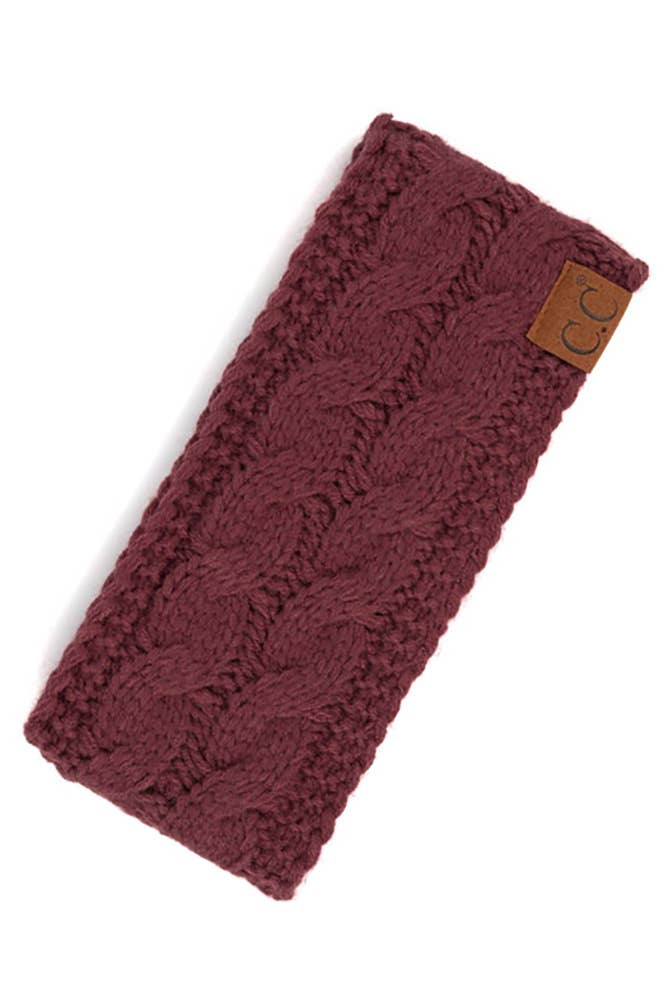 Hana - Wholesale Fashion Headband - Women's - C.C Cable Knit Solid Headband25
