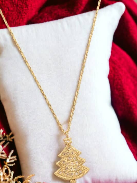 Juletræ vedhæng halskæde for engroshandel hos Andrea Bijoux