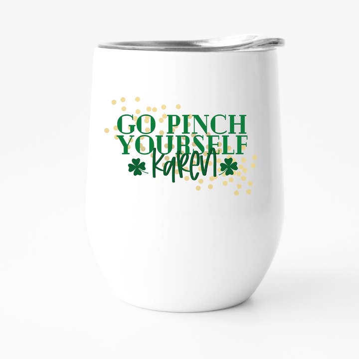 Funny St. Patrick's Day Wine Tumbler, Snarky and Sarcastic for wholesale by Fbombs & Booze