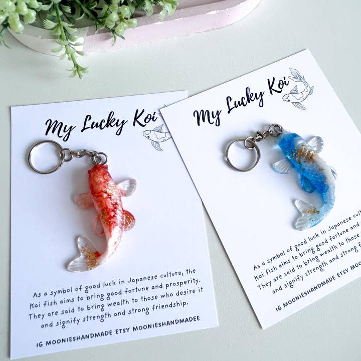 Moonieshandmade – wholesale Keychain – Women's – Koi Keychains, Fish Keyring, Koi Carp Keychain5