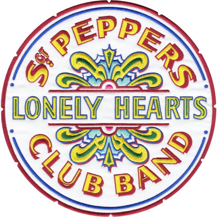 8" Rückenaufnäher - The Beatles - Sgt. Pepper's Drum Rockmusik für den Großhandel von Square Deal Recordings & Supplies