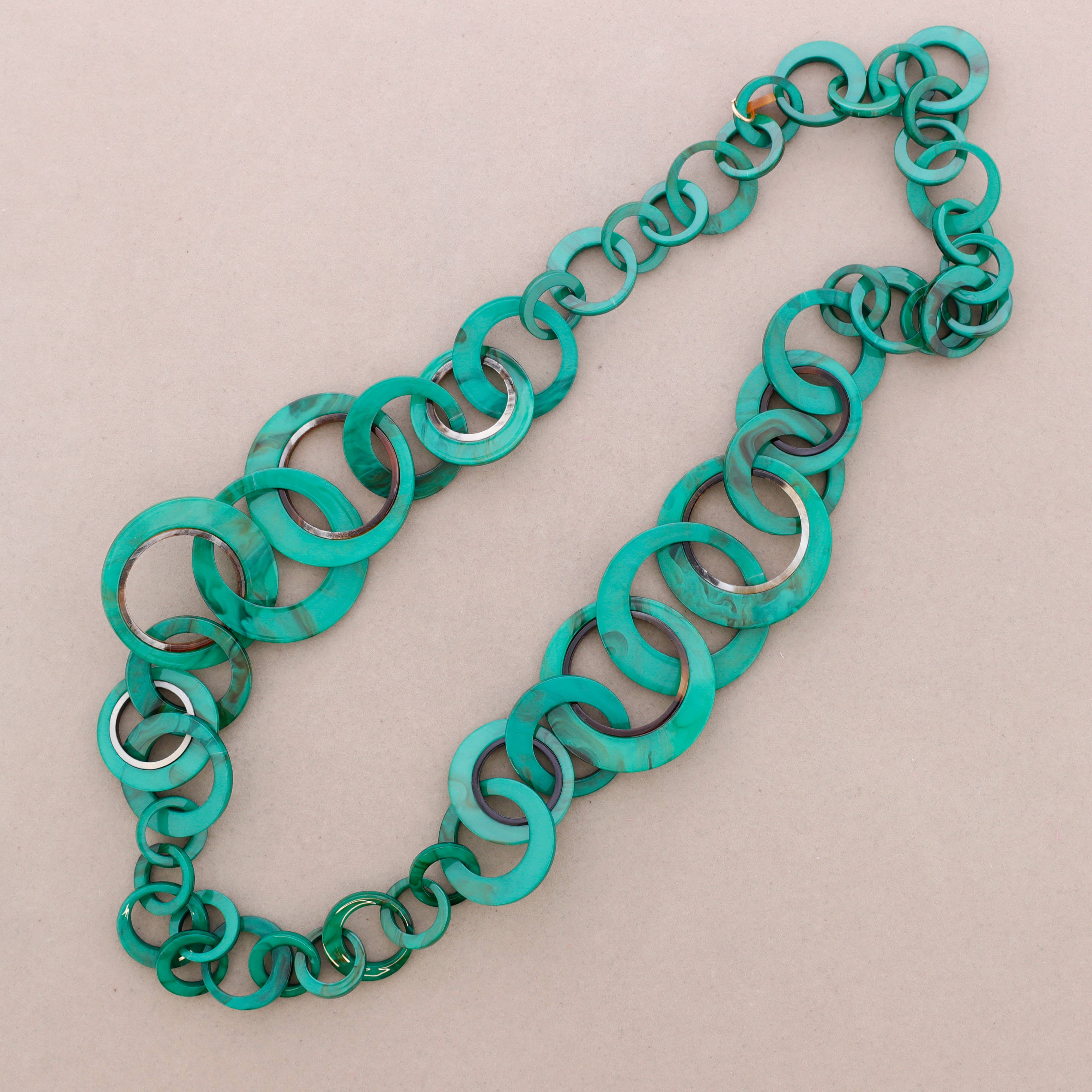 Sonata - Wholesale Link & Chain Necklace - Long Resin Link Necklace4