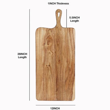 India Handicrafts Inc - Wholesale Cutting board - Acacia Wood Board with Handle9