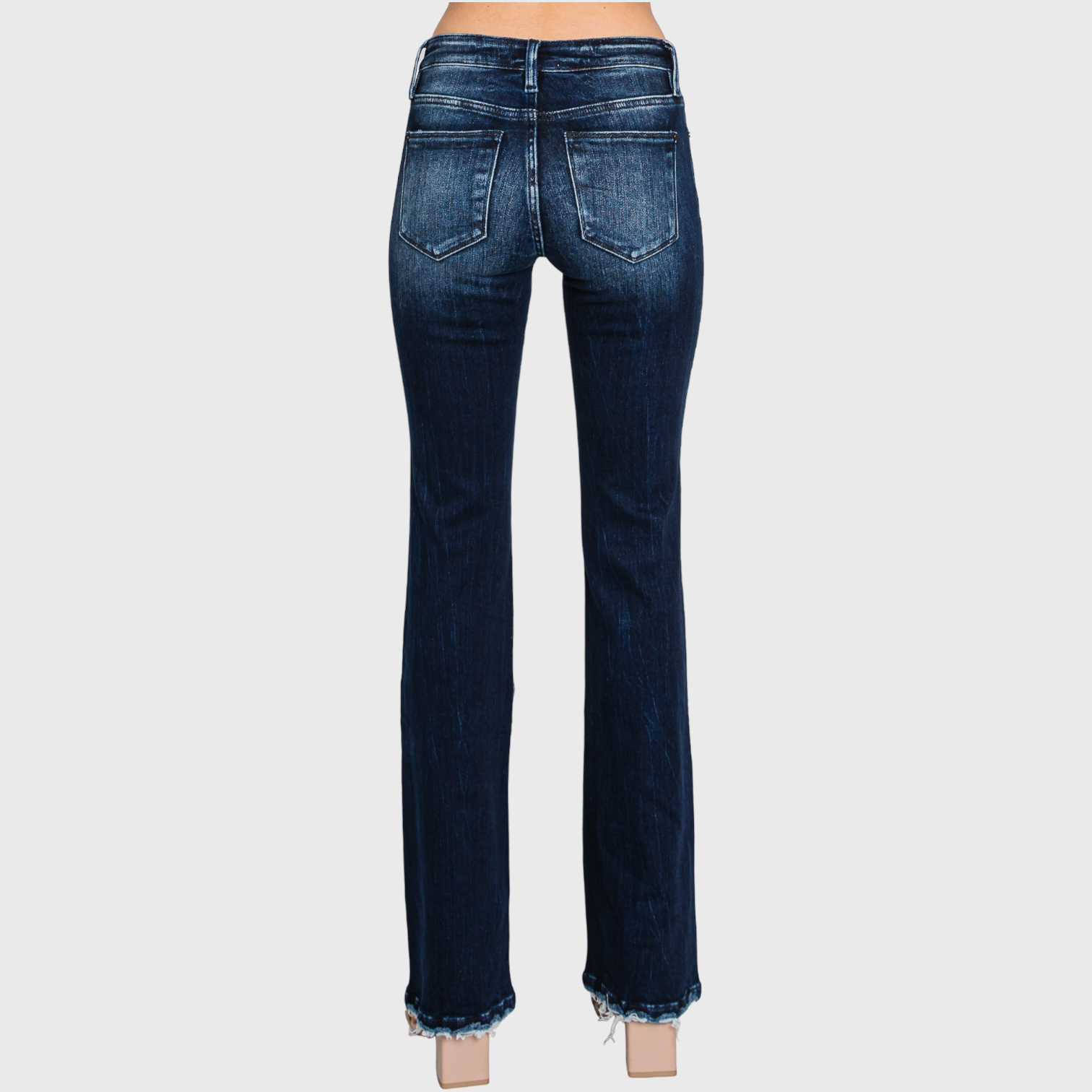 Petra153 - Wholesale Jeans - Women's - P550MB-DK MID RISE STRETCH CLASSIC BOOTCUT JEANS9