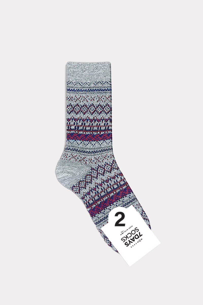 7DAYSSOCKS - Wholesale Socks - Women's - Women’s Winter Thick Knit Nordic Jacquard Cabin Crew Socks1