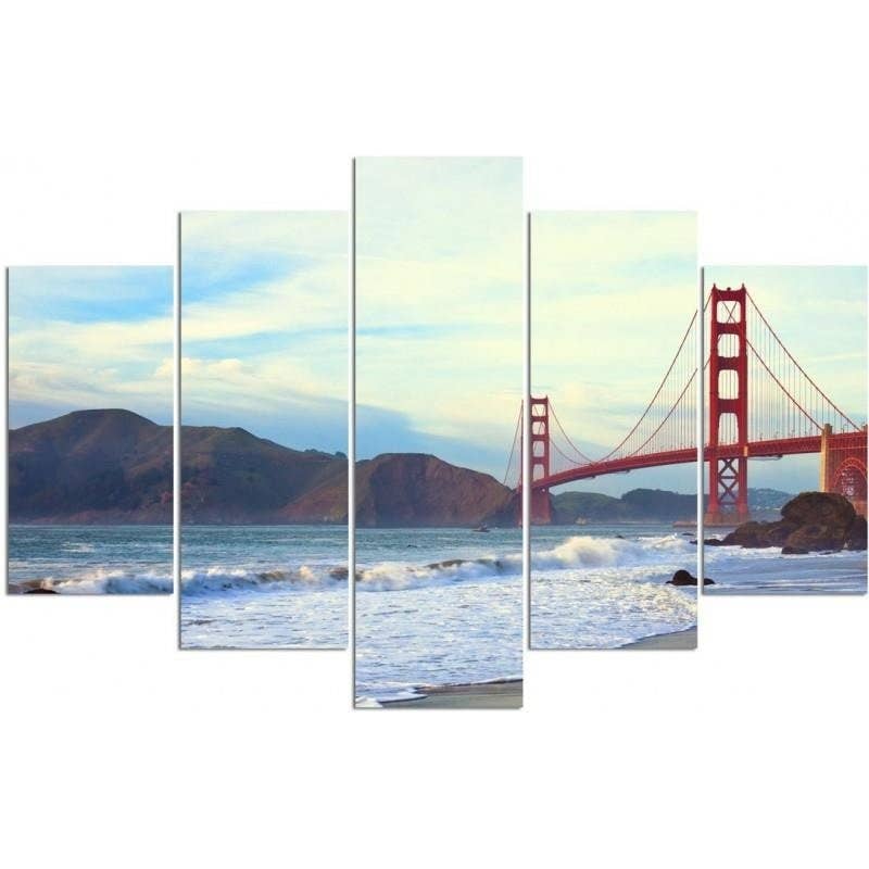 Motivartdesign - Wholesale Gallery Wall Set - canvas golden gate bridge0
