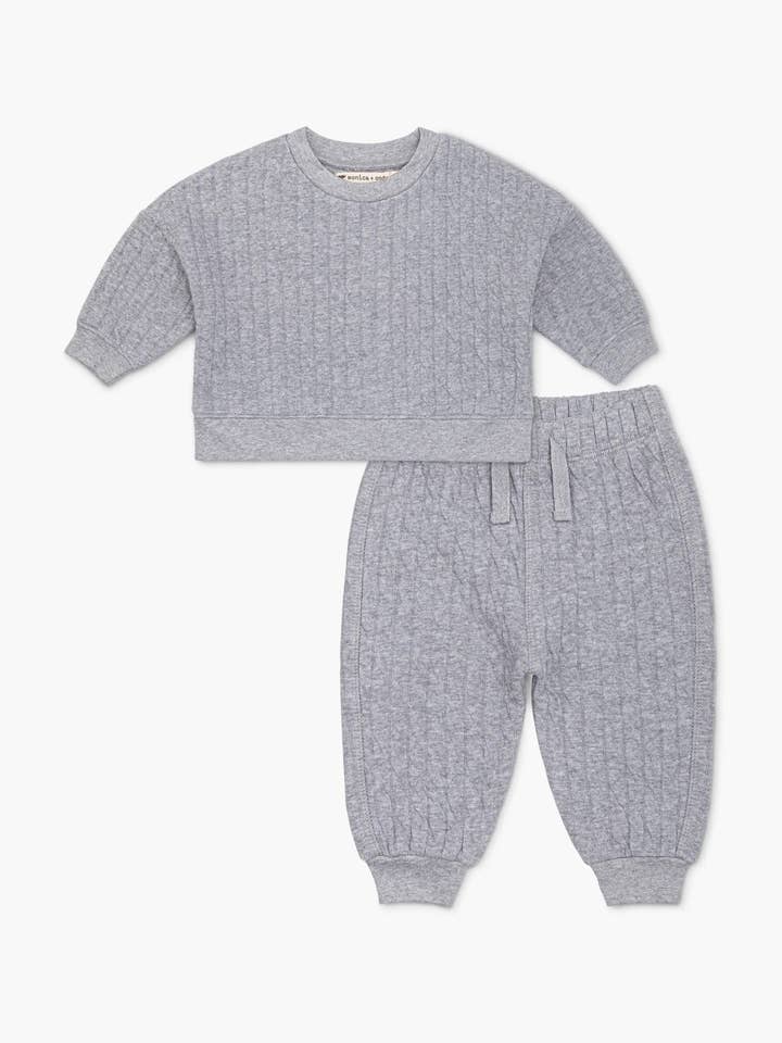 Sporty Sweatsuit Bundle_Heather Grey for wholesale by Monica + Andy