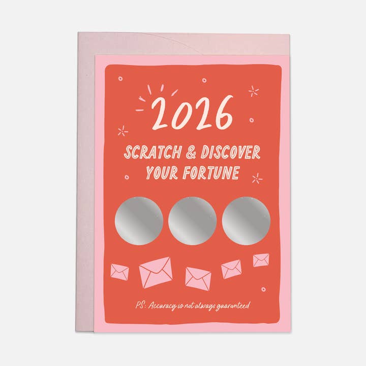 Kaart Blanche - Wholesale New Year's Card - Fortune Scratch 2026 greeting card0