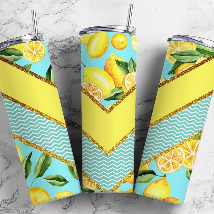 Tumbler - Lemon Zest for wholesale by The Turquoise Pistol LLC