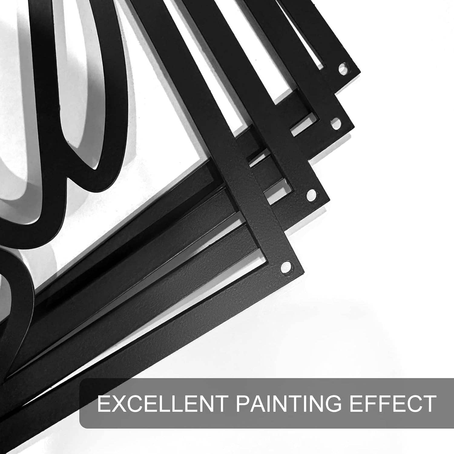 Black Abstract Metal Wall Art 4 Pack Minimalist 3D for wholesale on Faire6