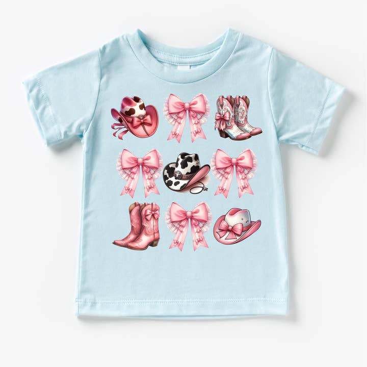 T-shirt Cowgirl Country Bows And Boots - Tee Cowgirl pour la vente par Madi Moosh