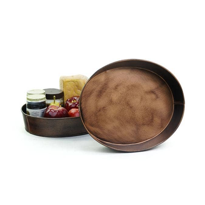 Buhi Imports - Wholesale Decorative tray - 12 inch Brown Oval Tray2