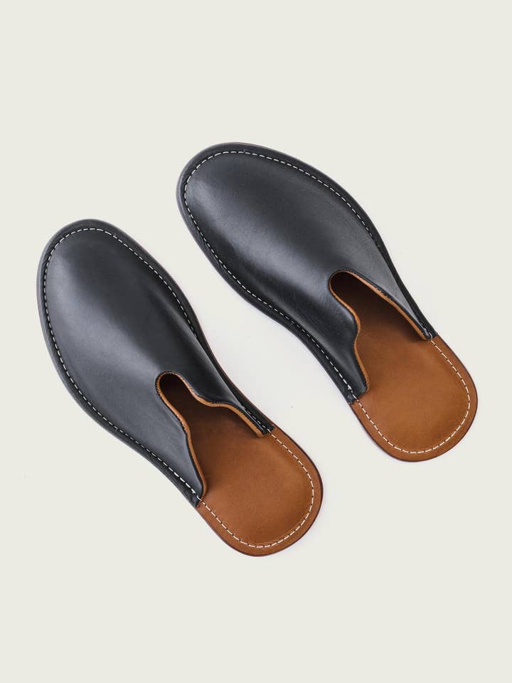 WP Standard – wholesale Slippers – Men's – Mr. Grumpy Leather Slippers