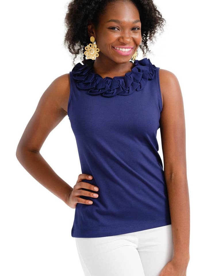 Cricket Top Sleeveless - Solid Navy for wholesale by sailor-sailor