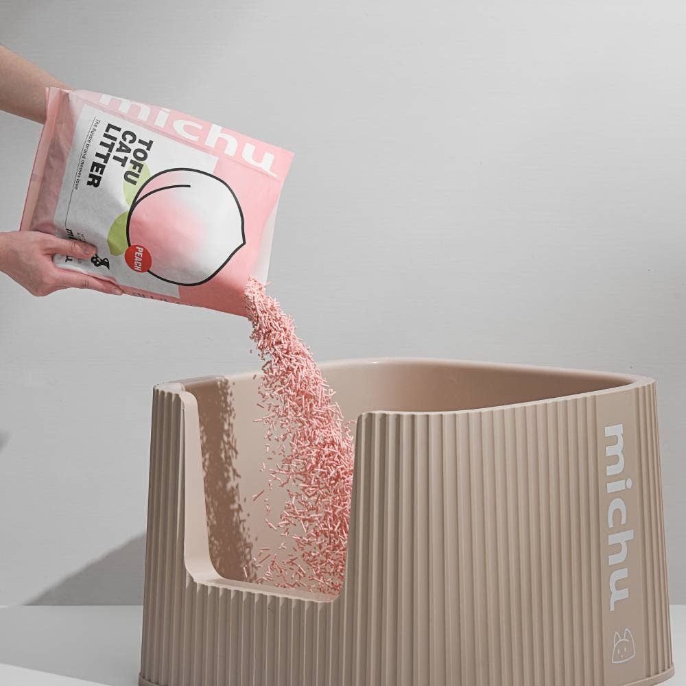 MichuPet – Engroshandel Kattebakke – Michu natursand af klumpende tofu til katte 2,5 kg/6 L12