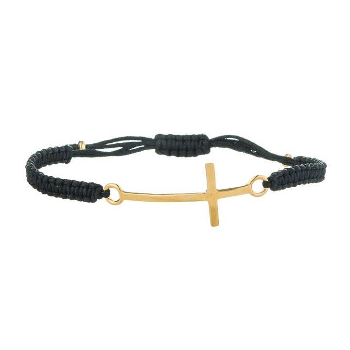 Faith Cross Bracelet , Gold Vermeil for wholesale by Suka Jewelry Store
