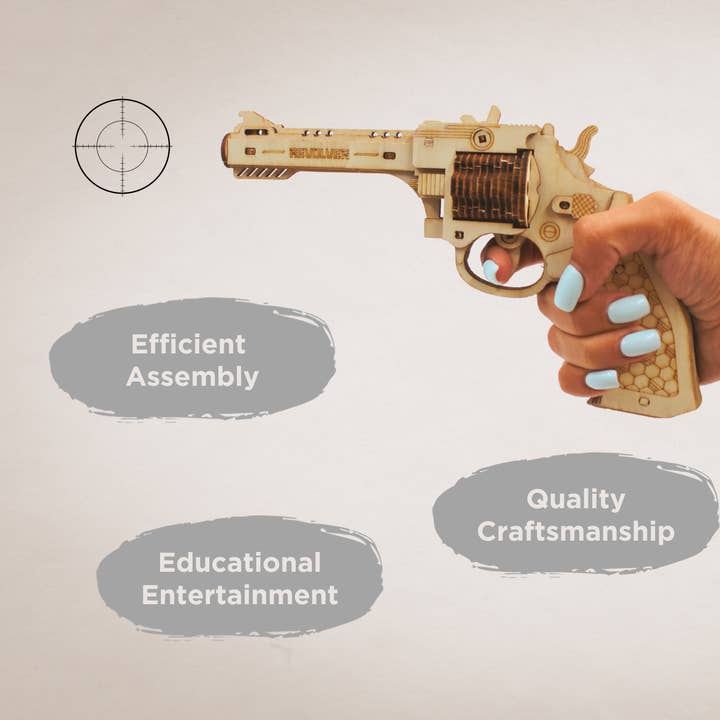 CALIBER GOURMET / CAMPCO – wholesale Puzzle – Adult – Revolver Wood Puzzle Gun