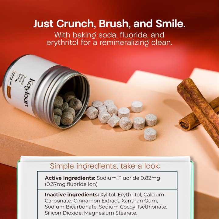Kaylaan Toothpaste and Mouthwash Tablets - Wholesale Toothpaste - Fluoride Toothpaste Tablets |Cinnamon| Refill
