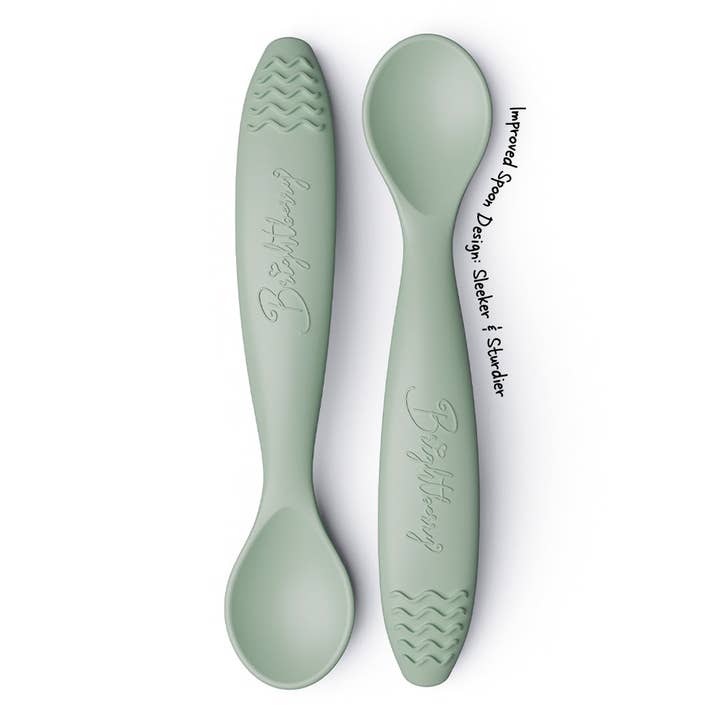 Silicone Self Feeding Spoons (2-pack) for wholesale by Brightberry