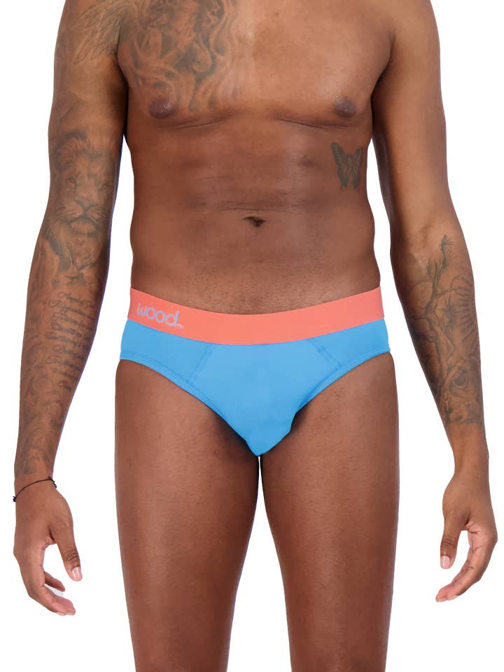 Men's Hip Brief - Malibu for wholesale by Wood Underwear