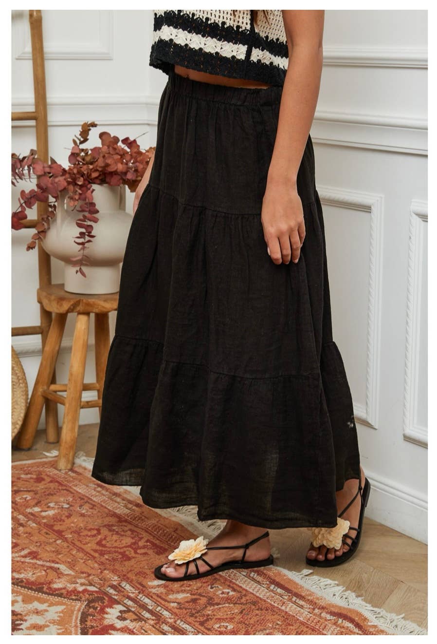 LÉA & LUC - Wholesale Skirt - Women's - 100% Linen Skirt REF. 834829