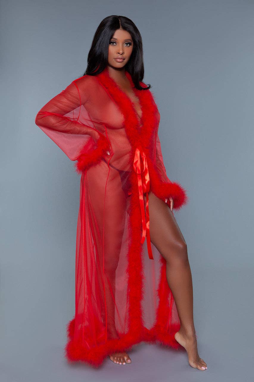 BeWicked - Wholesale Robe - Women's - BW1650 Marabou Robe25