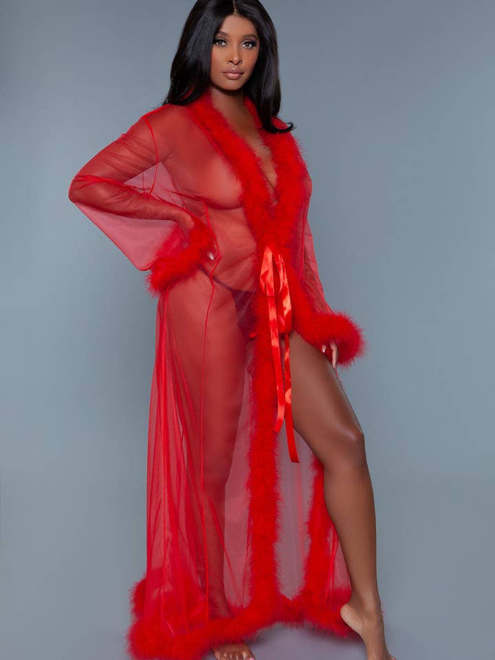 BeWicked - Wholesale Robe - Women's - BW1650 Marabou Robe25