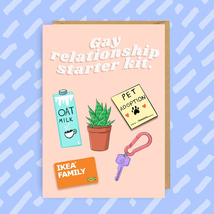 Gay relationship Valentines day card | LGBTQ+ | Anniversary for wholesale by The Queer Store