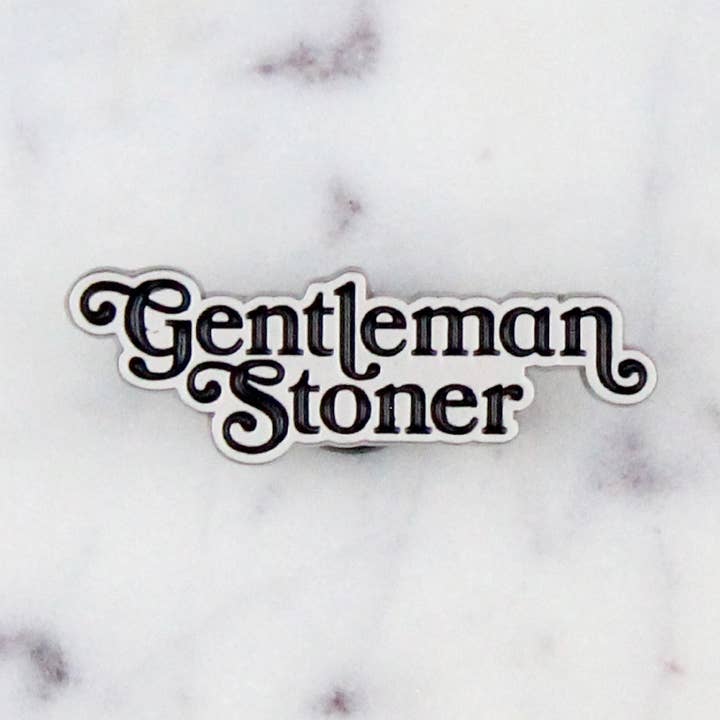 Gentleman Stoner - Épinglette en émail argenté pour la vente par fntsma