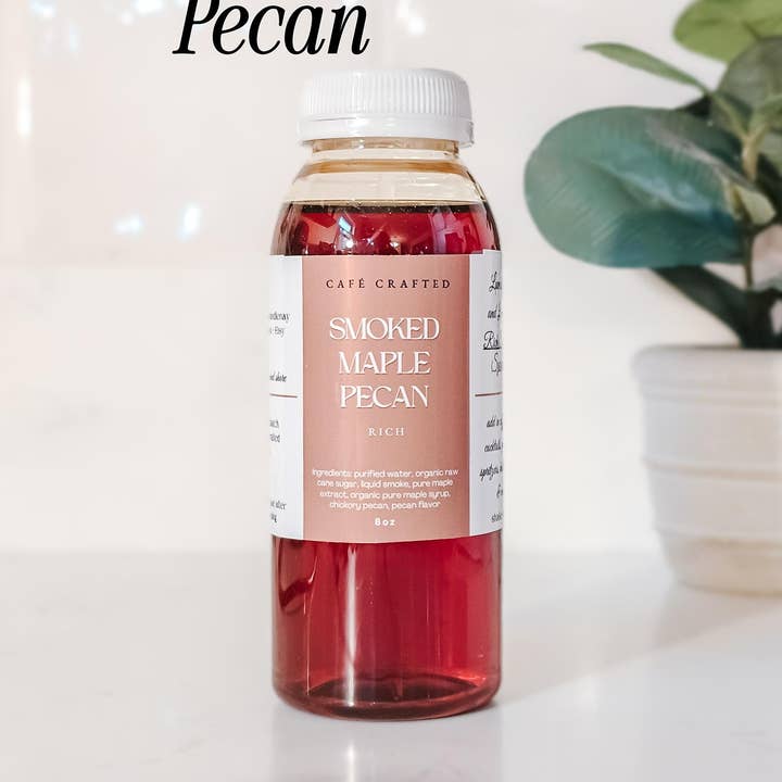 Gerookte Esdoorn Pecan Cafe Ambachtelijke Koffiesiroop voor wholesale door Lavender and Lenay