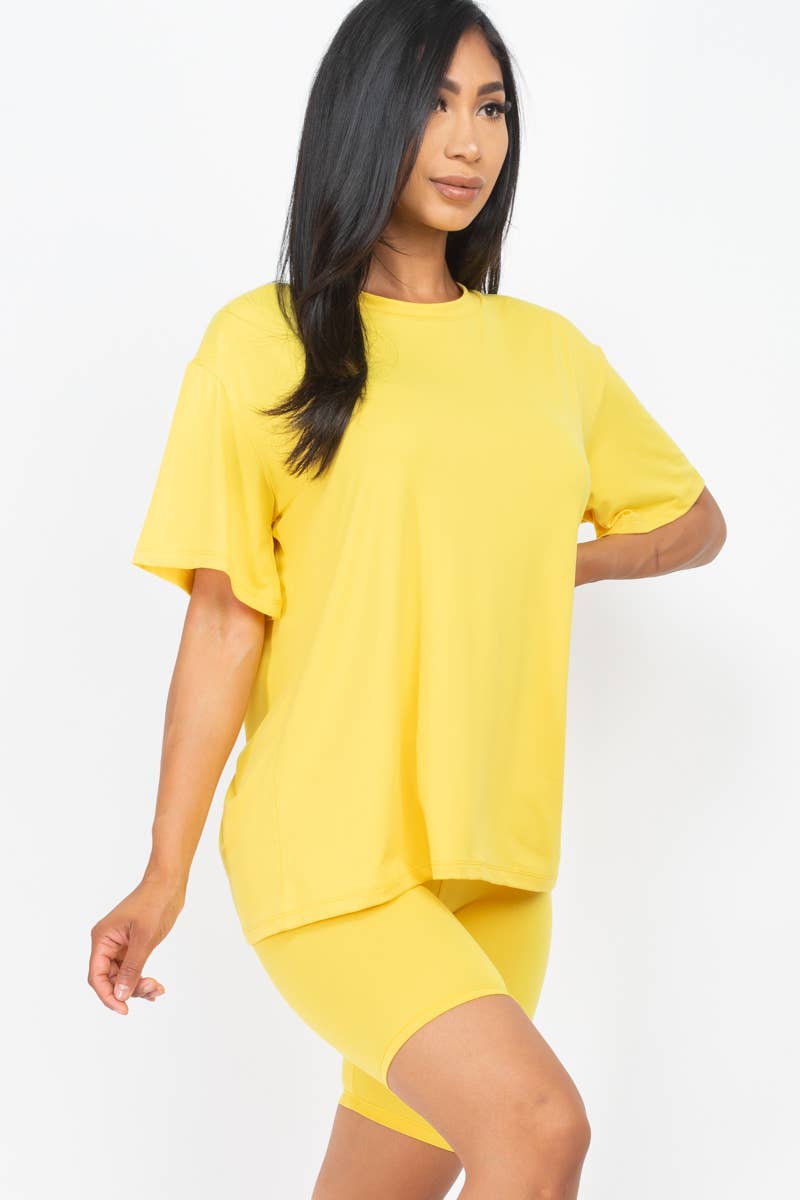 CAPELLA APPAREL - Wholesale Activewear Set - Women's - Loose Fit Top & Bike Shorts Set34