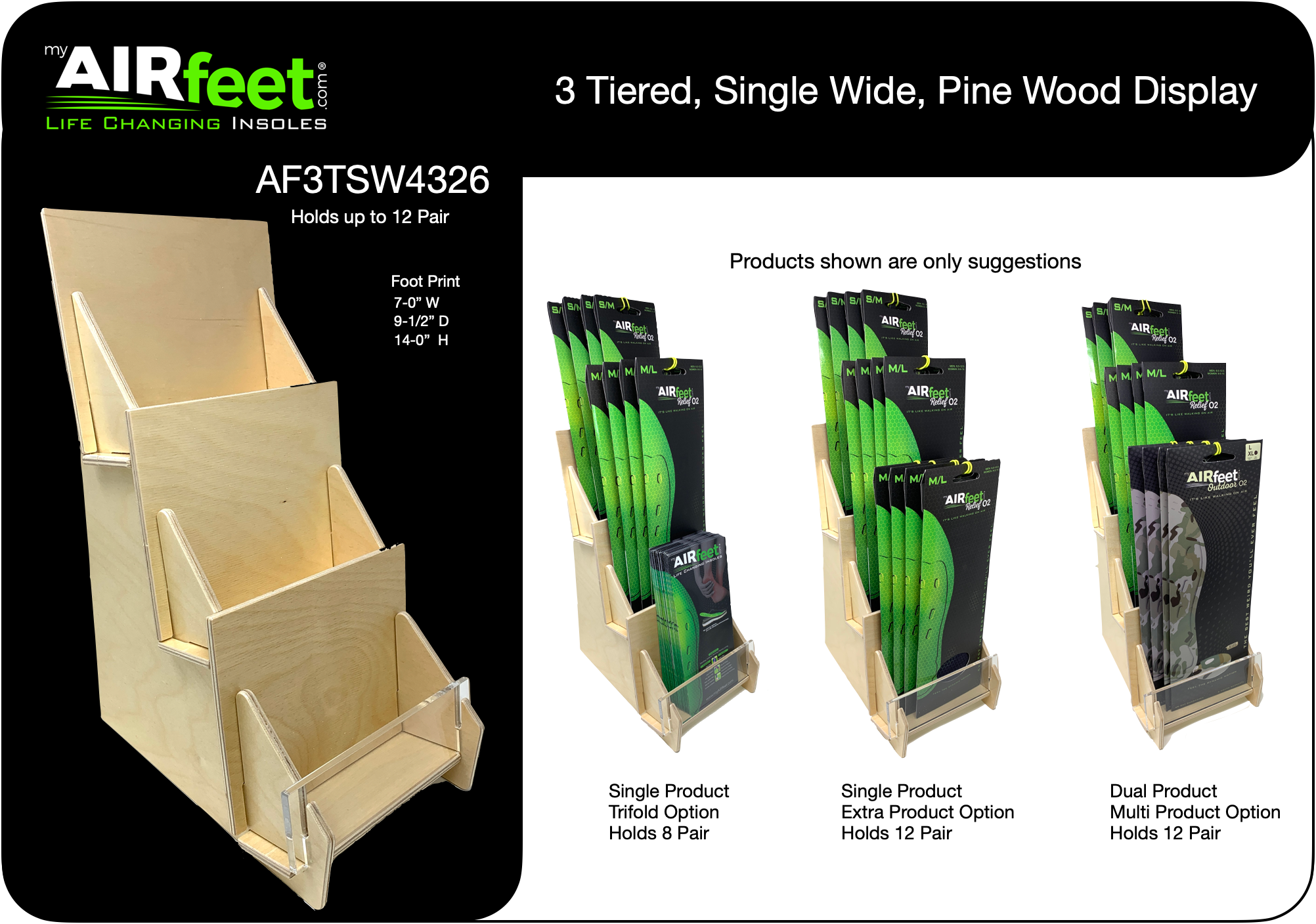 AIRfeet - Wholesale Inserts/Soles - Unisex - AIRfeet RELIEF O2 Insoles3