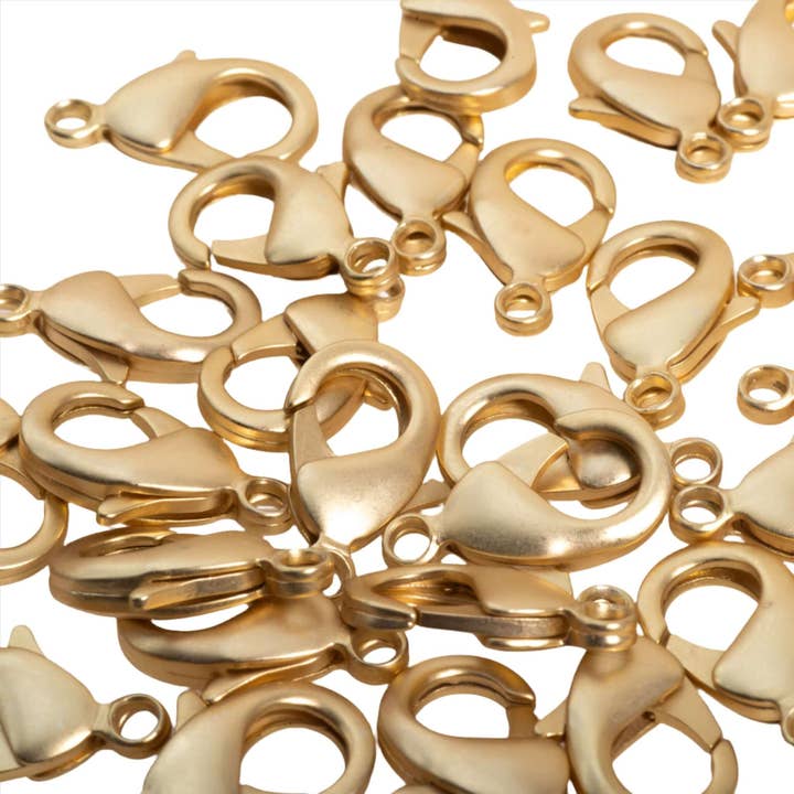 Lobsterlås (klo) 19 mm x 10 mm, hypoallergen, säljs per styck för wholesale av Continental Beads