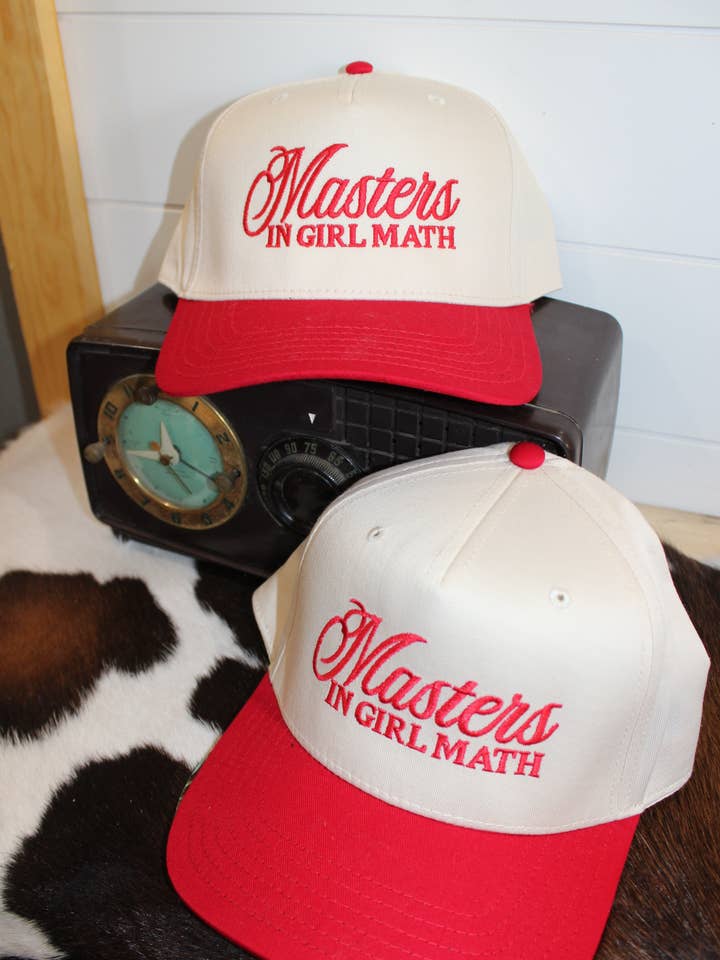 Masters In Girl Math Canvas Trucker Hat for wholesale by 920 Threads