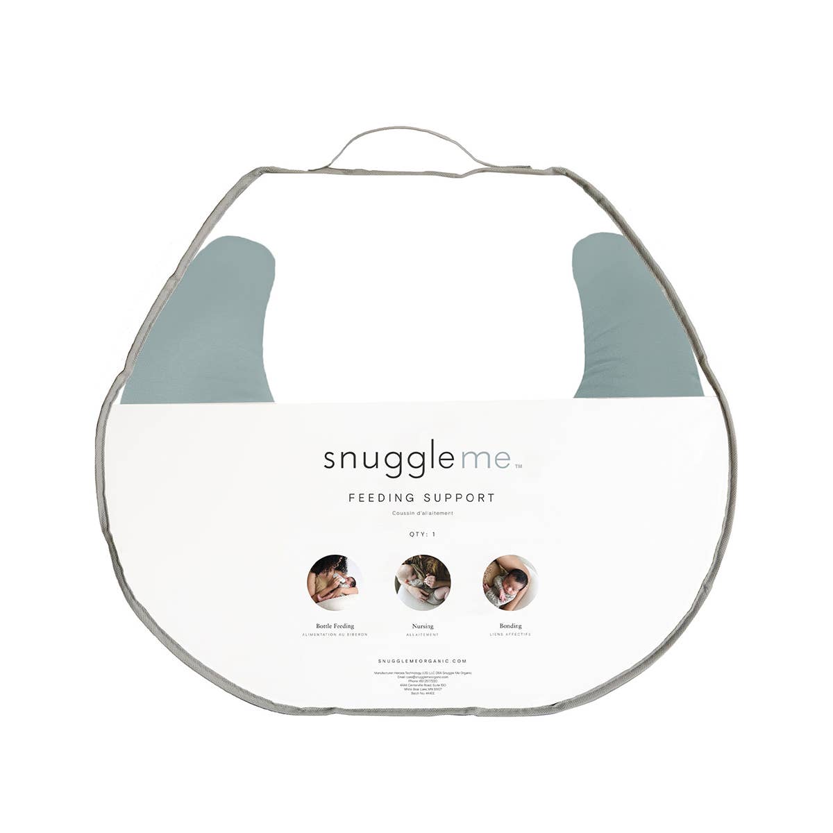 Snuggle Me Organic - Wholesale Nursing Pillow/Pad - Maternity - Feeding Support | Slate1