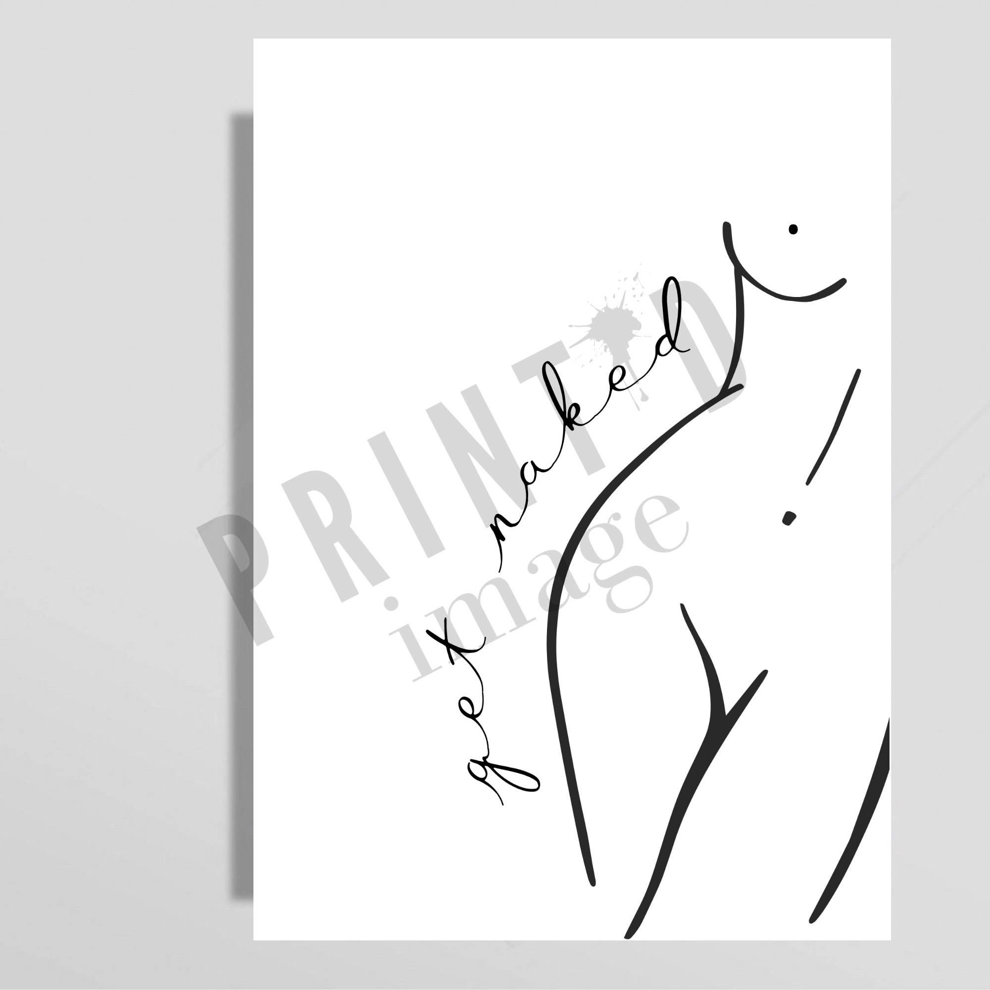 PRINTD image - Wholesale Art Print - Female Body Line Art Print, Bathroom Prints, Bathroom Prints1