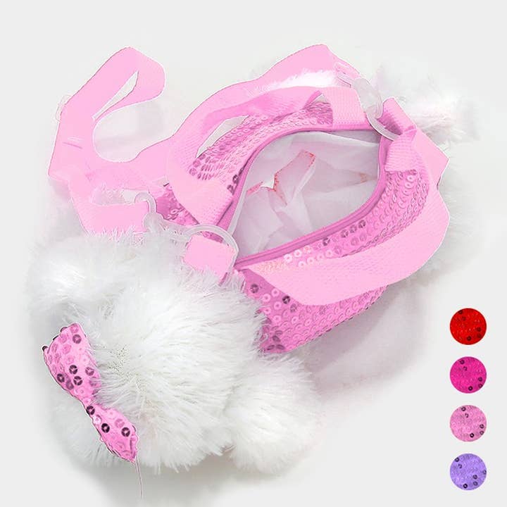 LEELO - Wholesale Crossbody Bag - Kids - Sequin Dog Doll Puppy Crossbody Bag For Kids - Assorted
