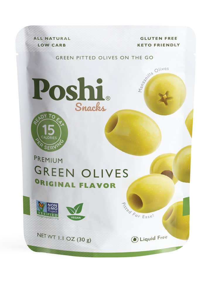 Poshi Olives - Premium Green Olives 1.1oz/10 for wholesale by POSHI