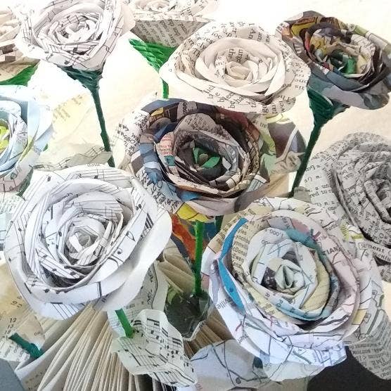 Tall Hill Upcycled - Wholesale Artificial Flowers - Paper Roses3