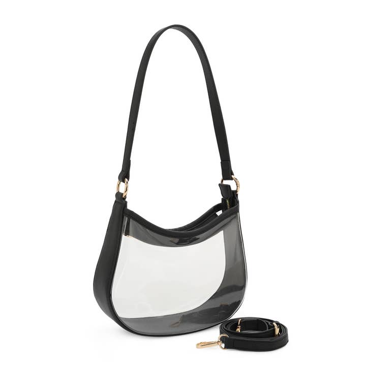 KAYLA+AVA - Wholesale Crossbody Bag - Women's - PAULINE CRESCENT SHAPED CLEAR BAG