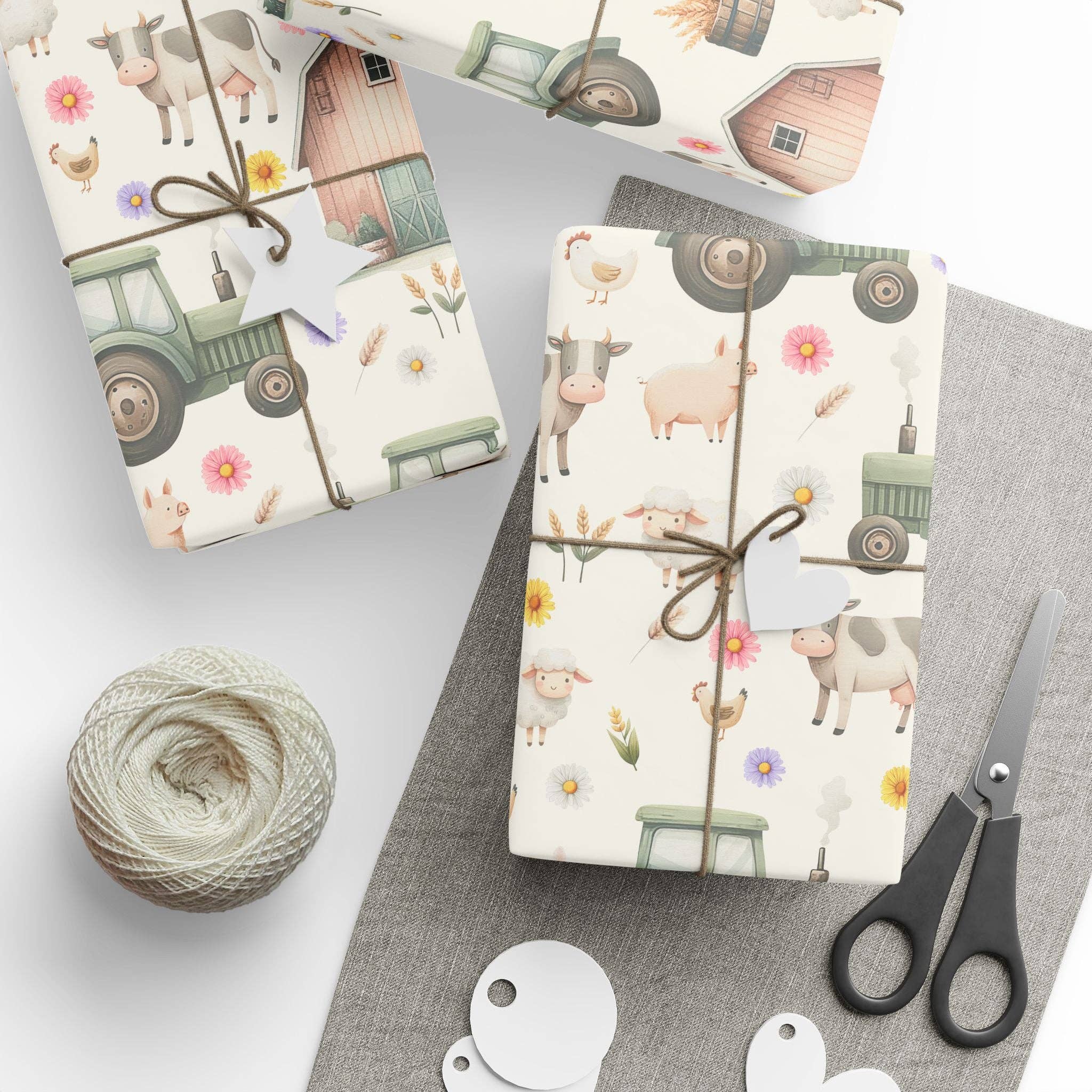 Lokipawz - Wholesale Flat Wrap - Cute Barnyard Gift Wrap9