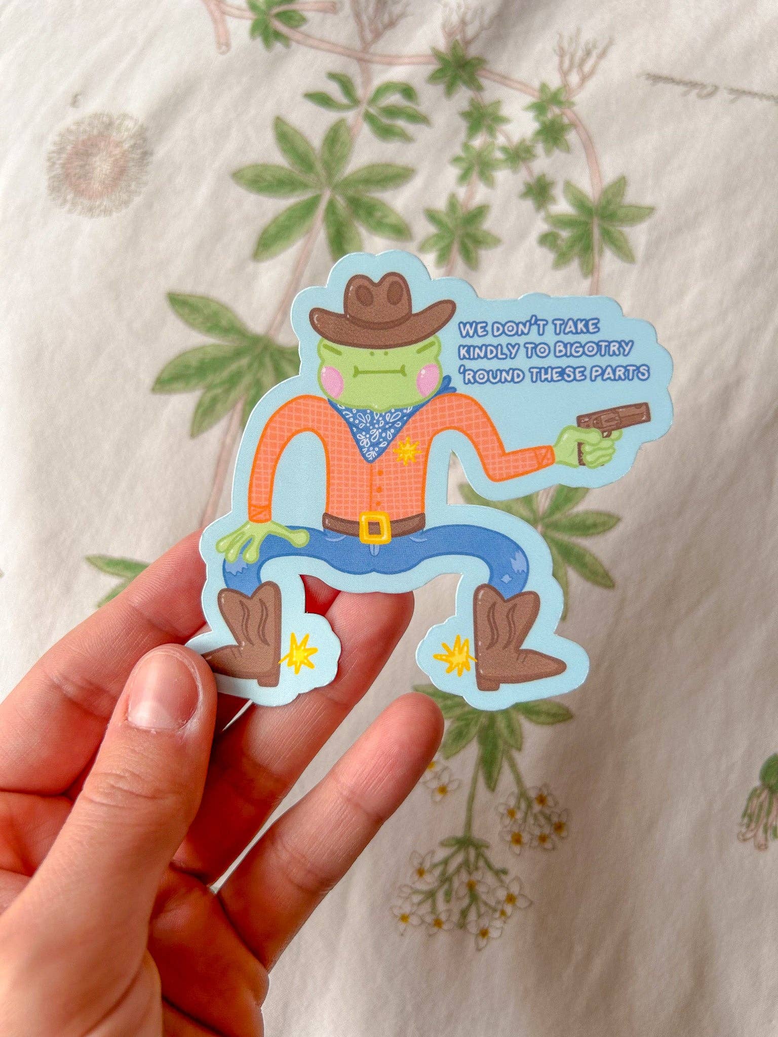 Hollandaize Art – Adesivo por atacado – Pride Cowboy Frogs | Não levamos gentilmente ao bigotry Sticker13