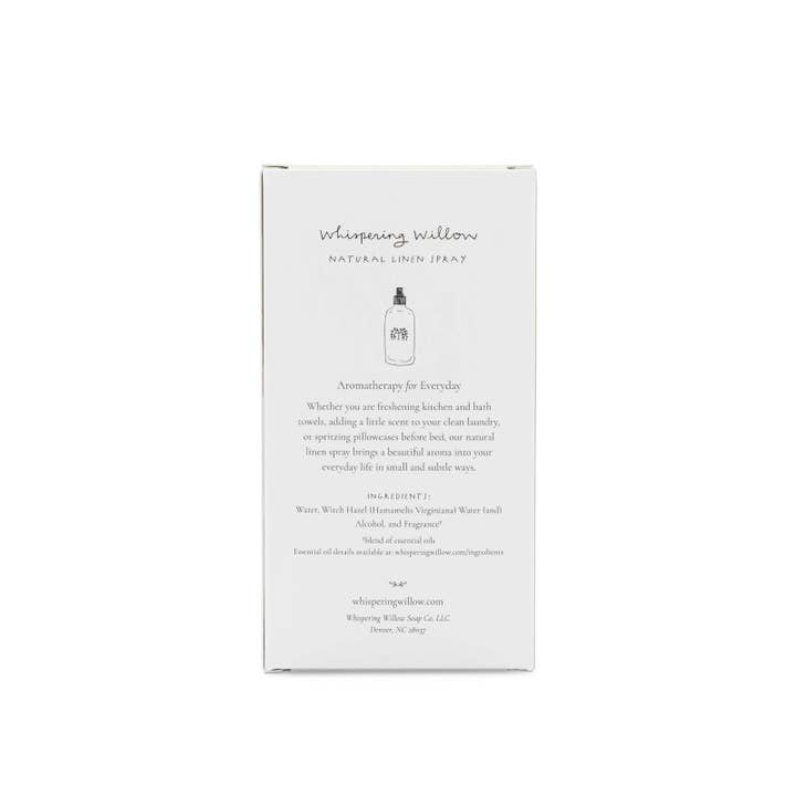 Whispering Willow - Wholesale Linen Spray - Eucalyptus & Mint Linen Spray - 4oz Glass Bottle