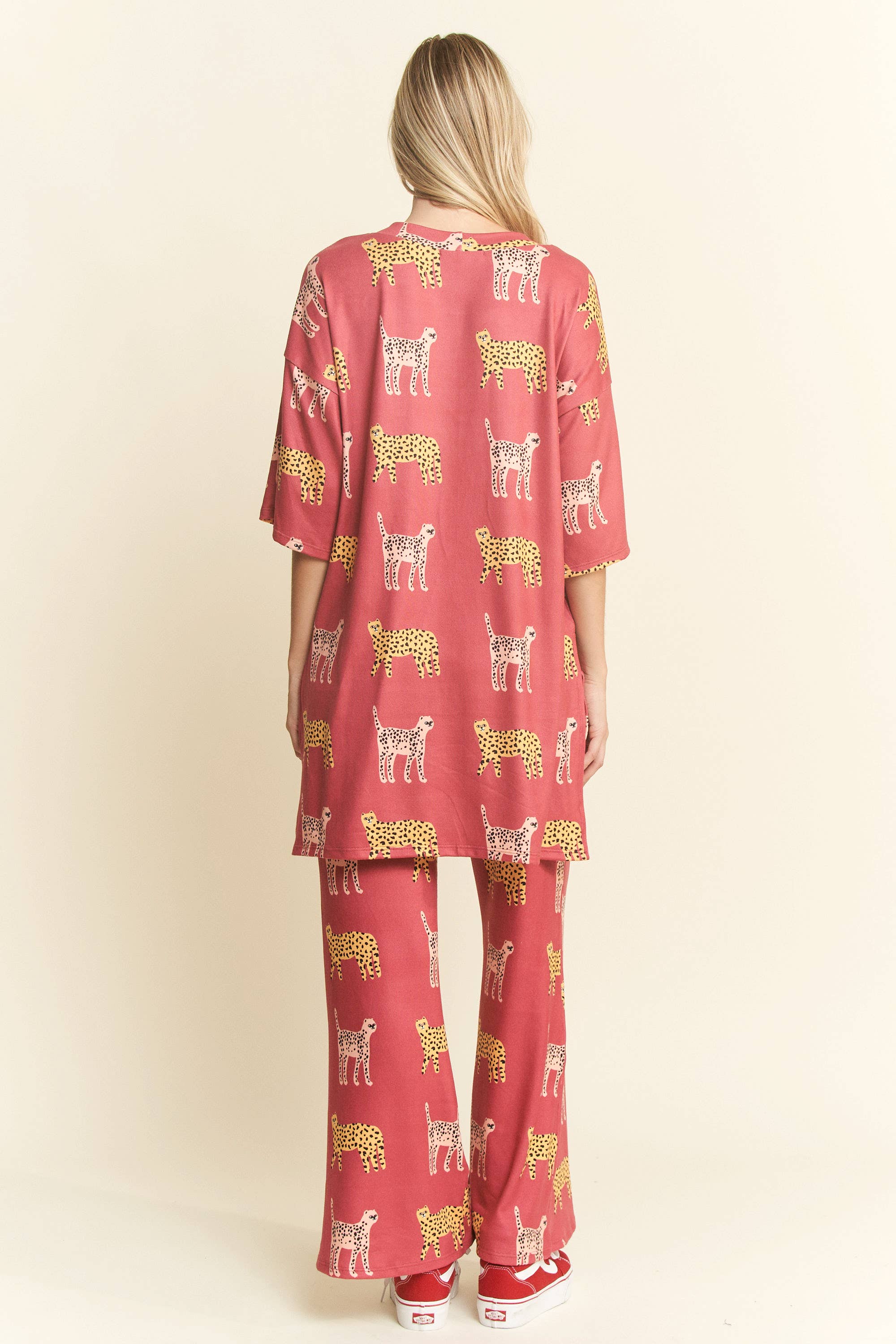 JADE BY JANE - Wholesale Lounge Set - Women's - CHEETAH PRINT TOP-BOTTOM SET5