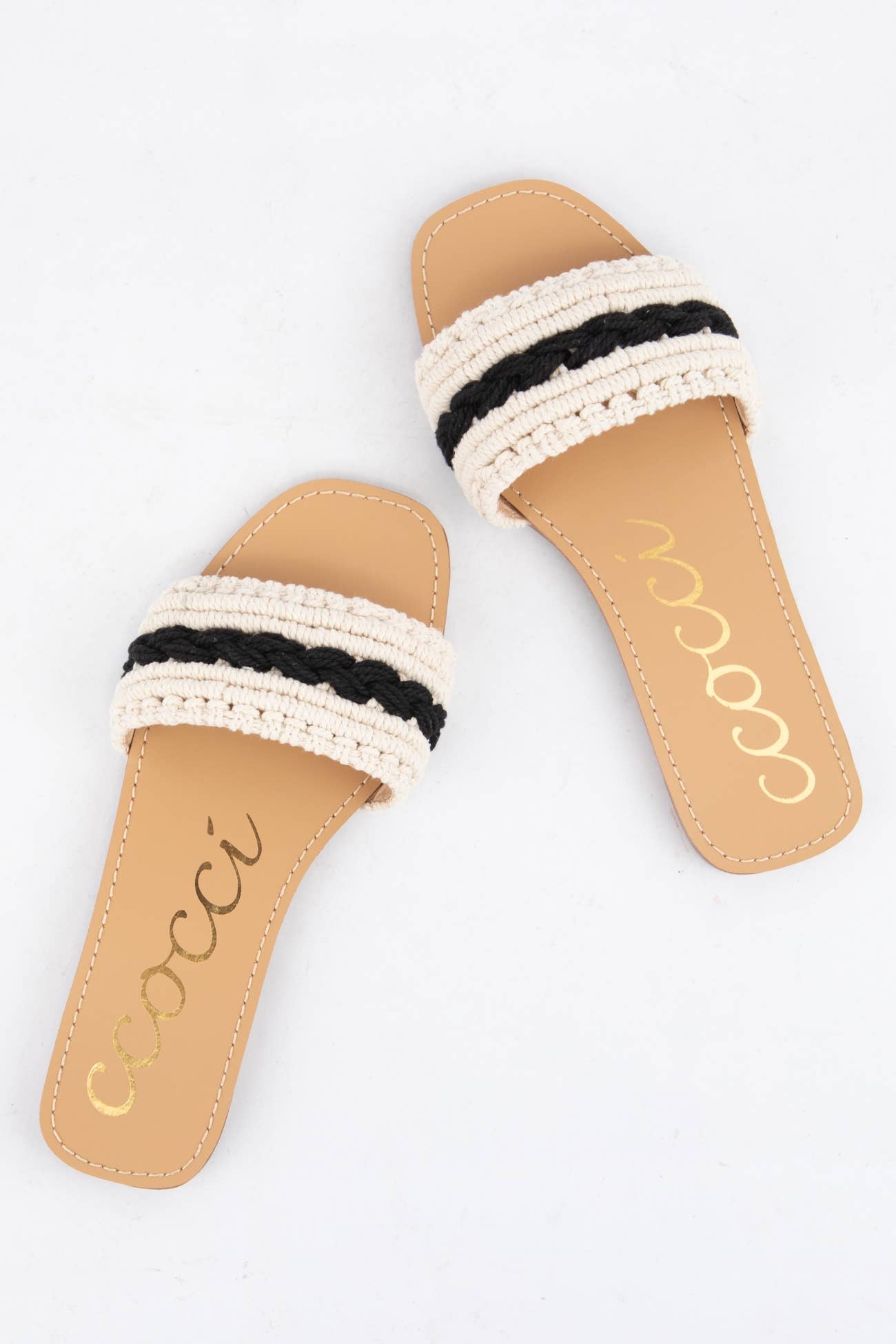 CCOCCI - Wholesale Sandals - Women's - WEEKLY DEAL COLOR LINE MACRAME BRAIDS UPPER SANDAL5